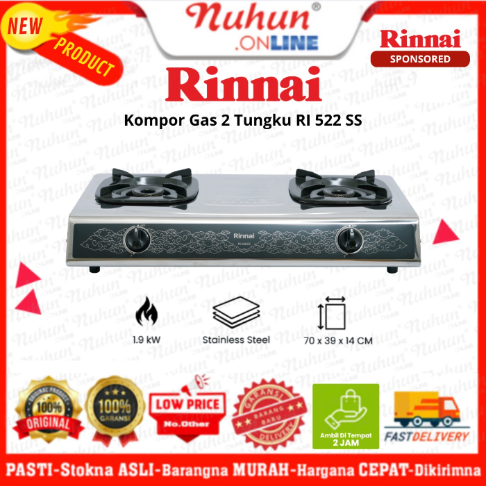 Rinnai Kompor 2 Tungku RI-522SS