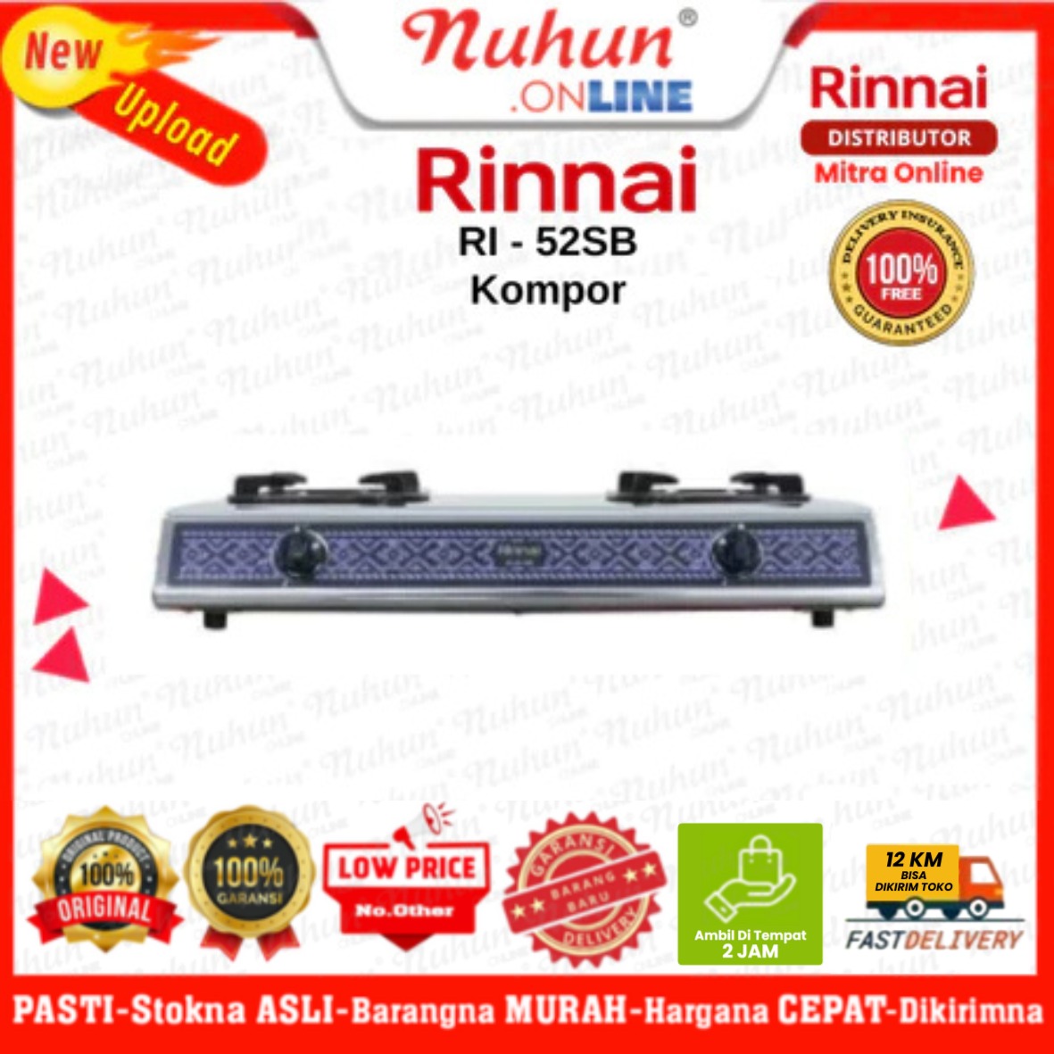 Rinnai Kompor Gas 2 Tungku Piezo RI-52SB