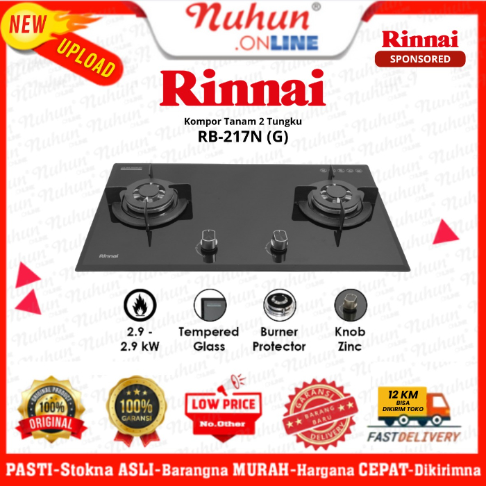 Rinnai Kompor Tanam 2 Tungku RB-217N (G)