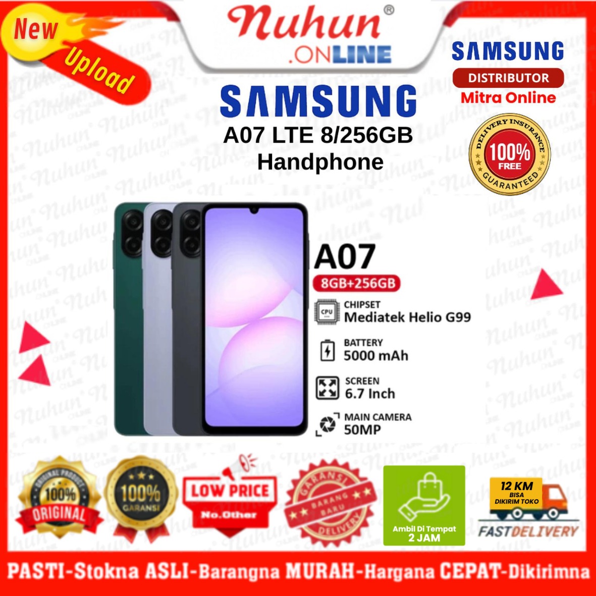 Samsung Galaxy Handphone A07 LTE 8/256 GB