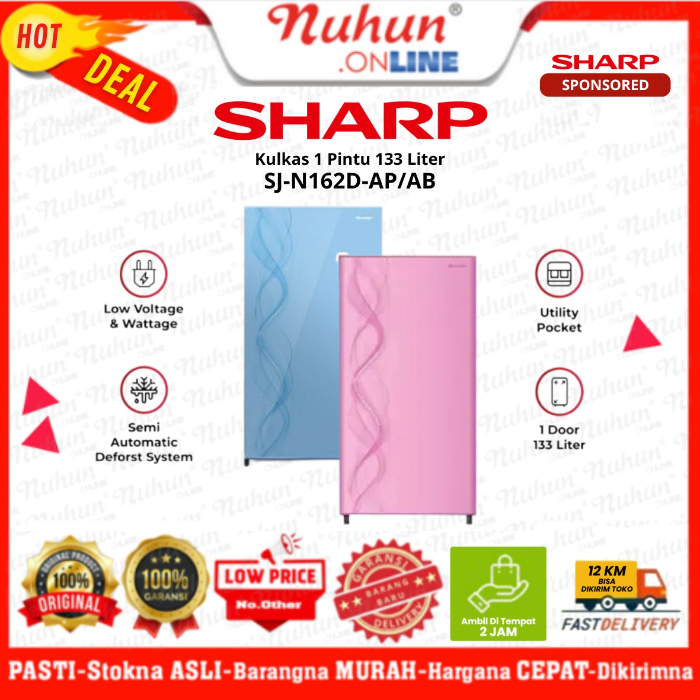 Sharp Kulkas 1 Pintu SJ-N162D AP/AB 133 Liter