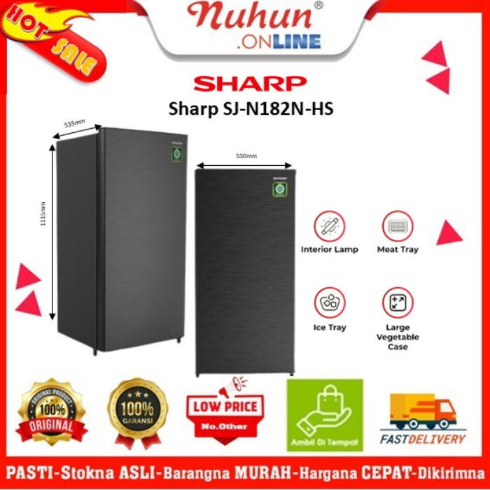 Sharp Kulkas 1 Pintu SJ-N182N-HS
