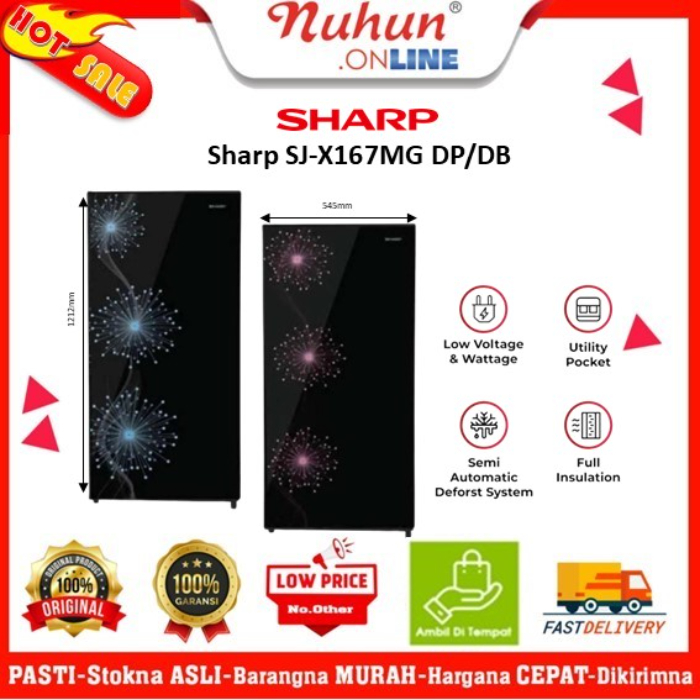 Sharp Kulkas 1 Pintu  SJ-X167MG DP/DB