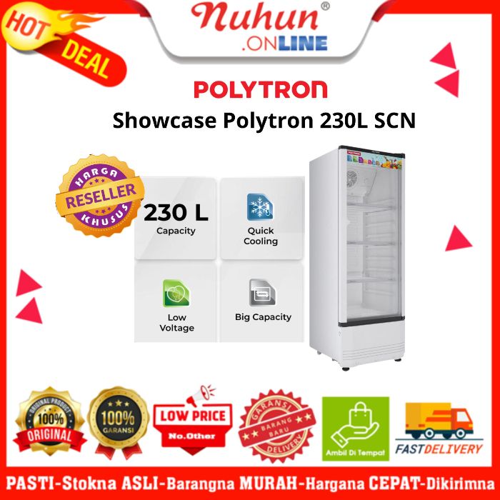 Polytron Kulkas Showcase 280 Liter SCN-230L