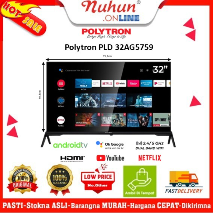 Polytron Smart Android TV PLD 32AG5759