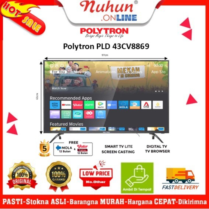 Polytron Smart Tv PLD 43CV8869