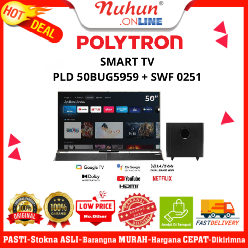 Polytron Smart Tv (50 inch) PLD 50BUG5959 + SWF 0251