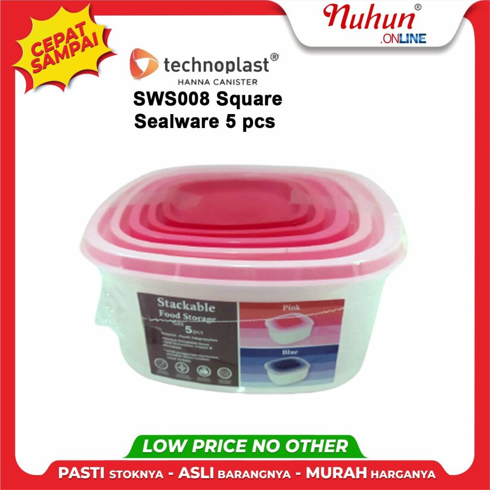 Technoplast SWS008 Square Sealware 5 pcs
