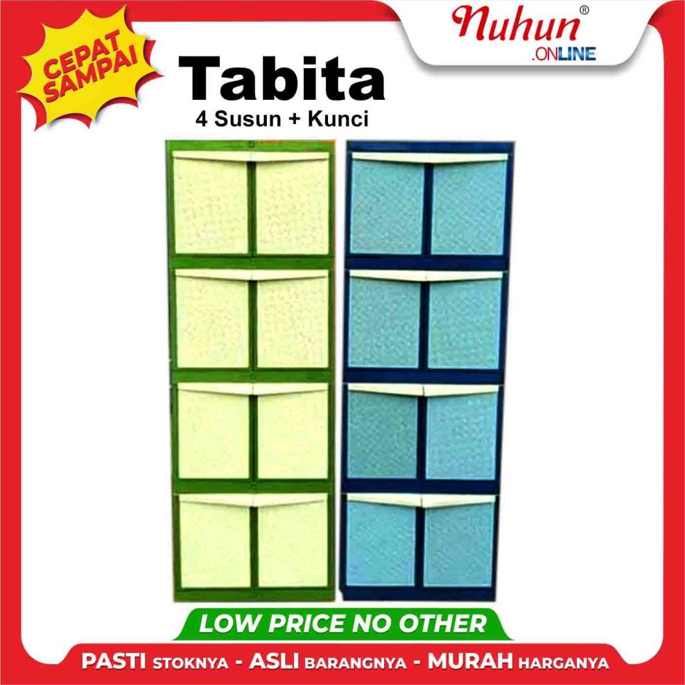Tabita Lemari Plastik 4 Susun + Kunci