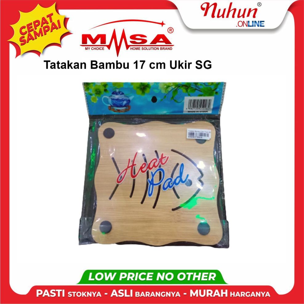 MSA Tatakan Bambu 17 cm Ukir SG