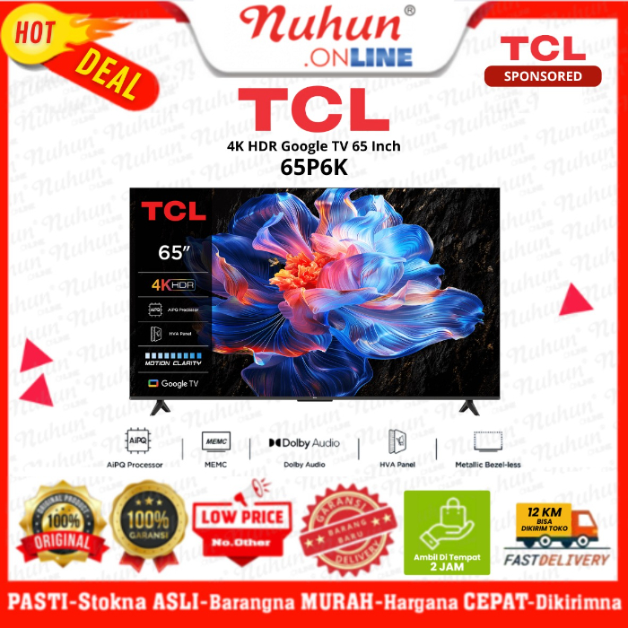 TCL Google TV 4K HDR 65P6K