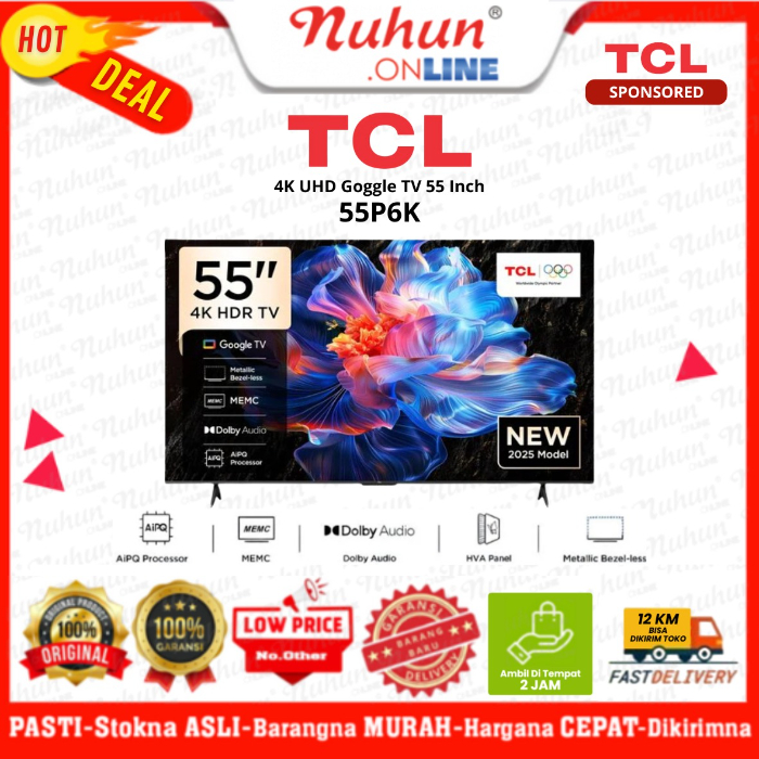 TCL Google TV 4K UHD 55 Inch 55P6K