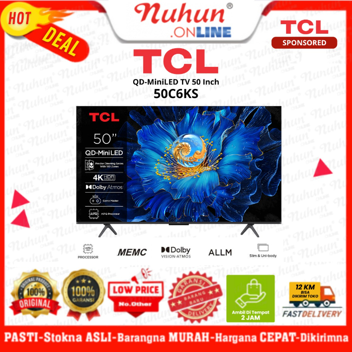 TCL Google TV QD-Miniled 50 Inch 50C6KS