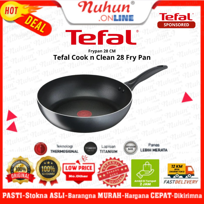 Tefal Fry Pan Cook n Clean 28cm Easy Cleaning