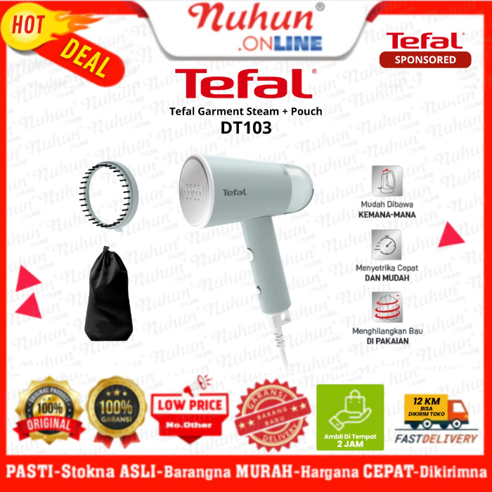 Tefal Setrika Uap Portable Garment Steamer DT103 + Pouch