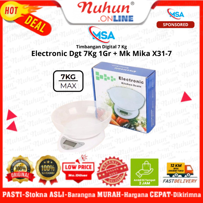 Timbangan Digital Electronic Dgt 7Kg 1Gr + Mk Mika X31-7