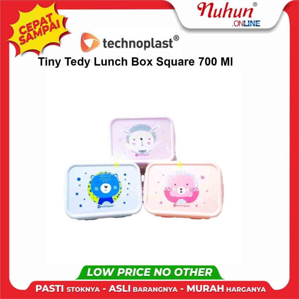 Technoplast Tiny Tedy Lunch Box Square 700 Ml
