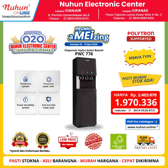 DISPENSER GALON BAWAH POLYTRON PWC 776