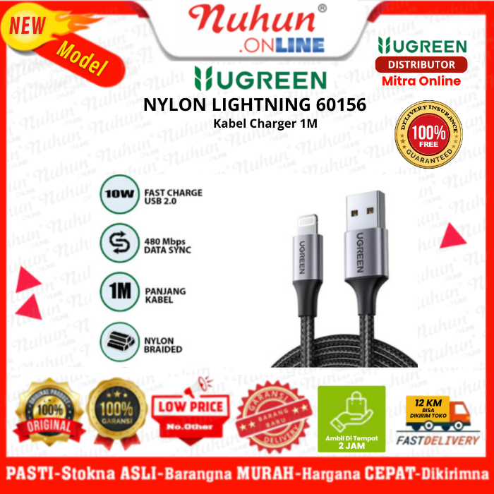 UGREEN kabel Charger USB Nylon Lightning BL 60156