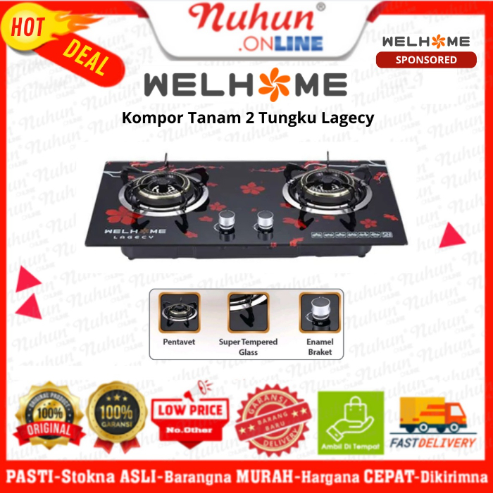 Welhome Kompor Gas Tanam 2 Tungku Legacy