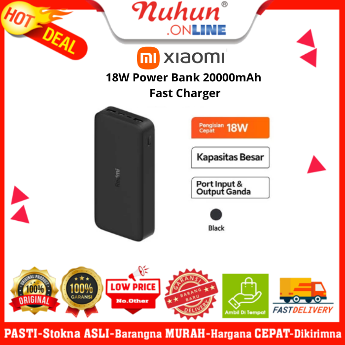 Xiaomi 18w Power Bank 20000mAh Fast Charger