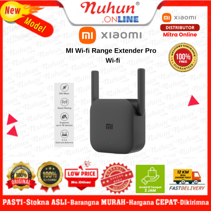 Xiaomi Mi Wifi Extender Pro Wifi Amplifier Repeater Pro 300 Mbps Garansi Resmi TAM