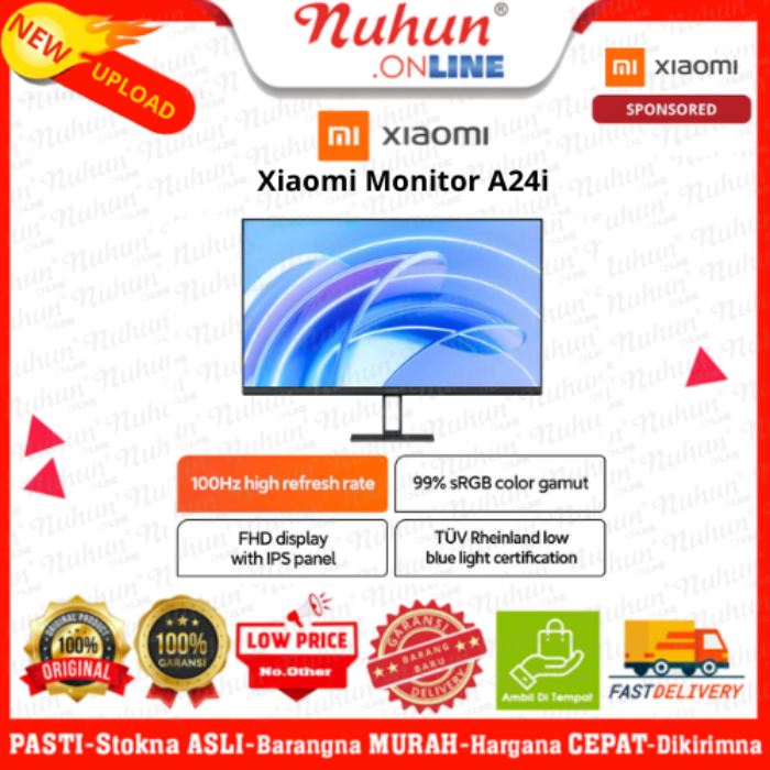 Xiaomi Monitor A24i | Panel IPS 100Hz FHD Monitor 24 Inch | Resmi 3 Tahun