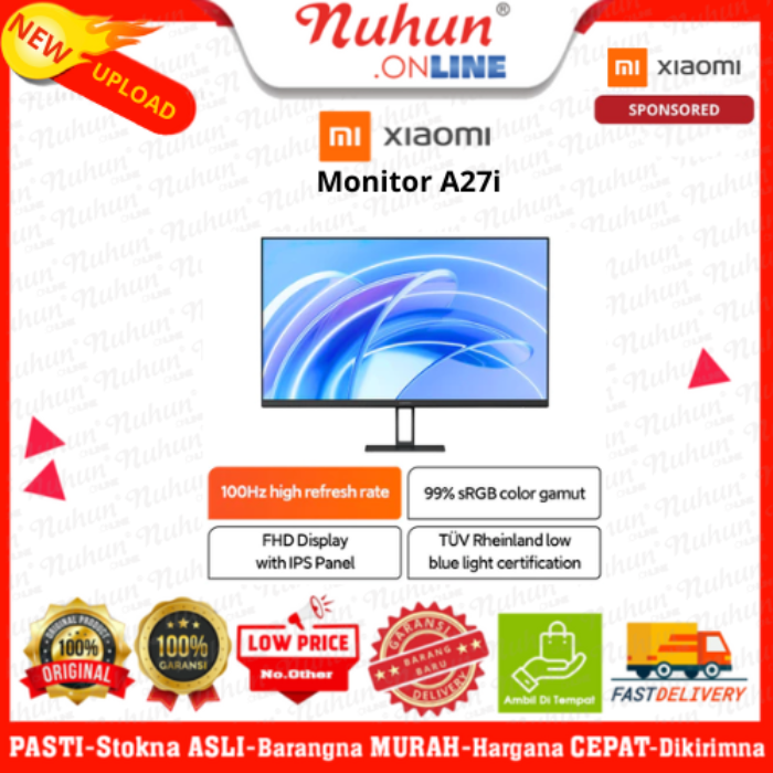 Xiaomi Monitor A27i | Panel IPS 100Hz FHD Monitor 27 Inch | Resmi 3 Tahun