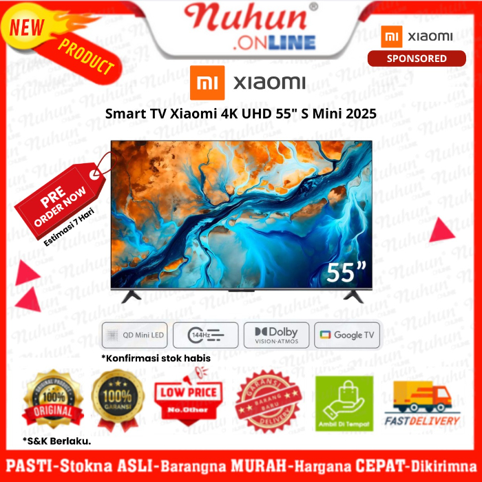 Xiaomi Smart TV S Mini Led 55" 2025 Resolution 4K