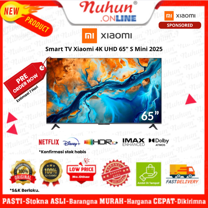 Xiaomi Smart TV S Mini Led 65" 2025 Resolution 4K