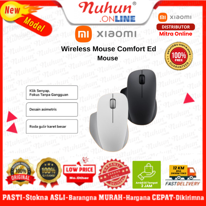 Xiaomi Wireless Mouse Comfort Edition | Desain Ergonomis | Klik Senyap Original